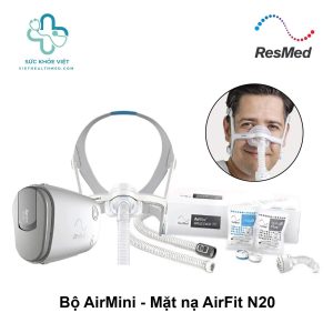Bộ Máy thở AirMini Autoset ResMed kèm Mặt nạ thở AirFit N20