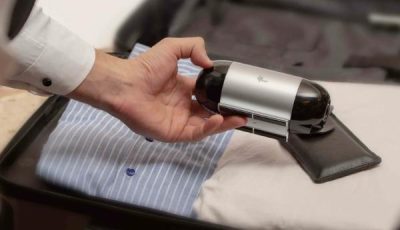 Portable BMC M1 Mini CPAP device packed for travel to help users maintain sleep apnea treatment on the go.